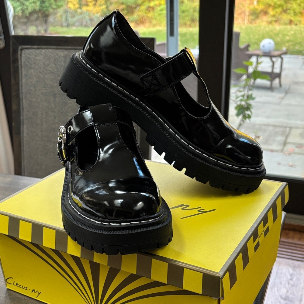 Circus by Sam Edelman Glossy Black Loafers